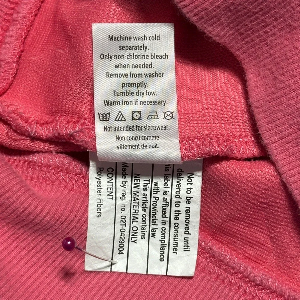 Gymboree Hoodie Kids S 5-6 Pink Embossed Heart Full Zip Puff Shoulder Excellent
